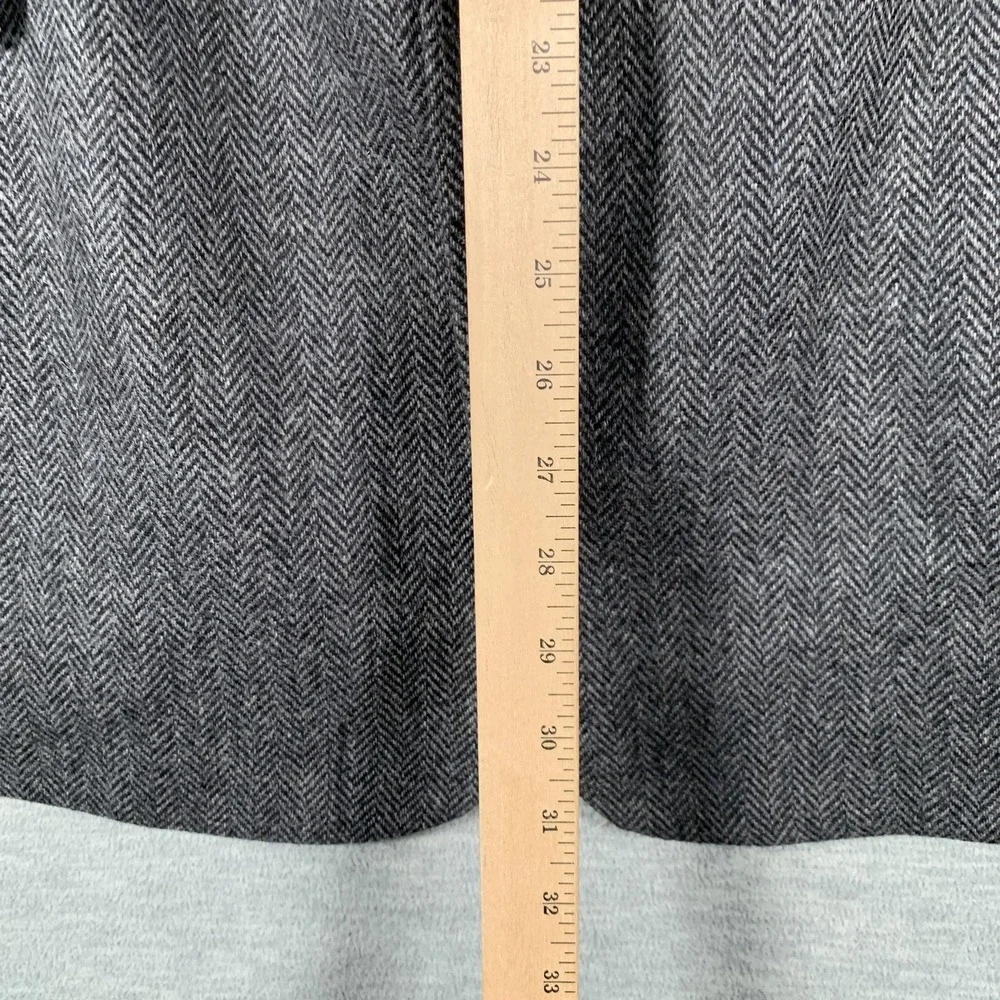 Stafford Blazer Mens 46‎ Long Gray Herringbone Lambswool Blend Sport Coat Wool